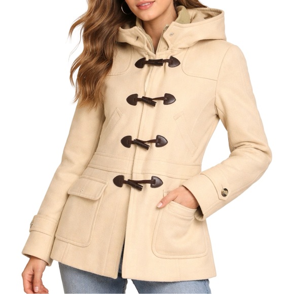 Vintage a.n.a Tan Utility Jacket with Toggle Closures - Picture 2 of 7